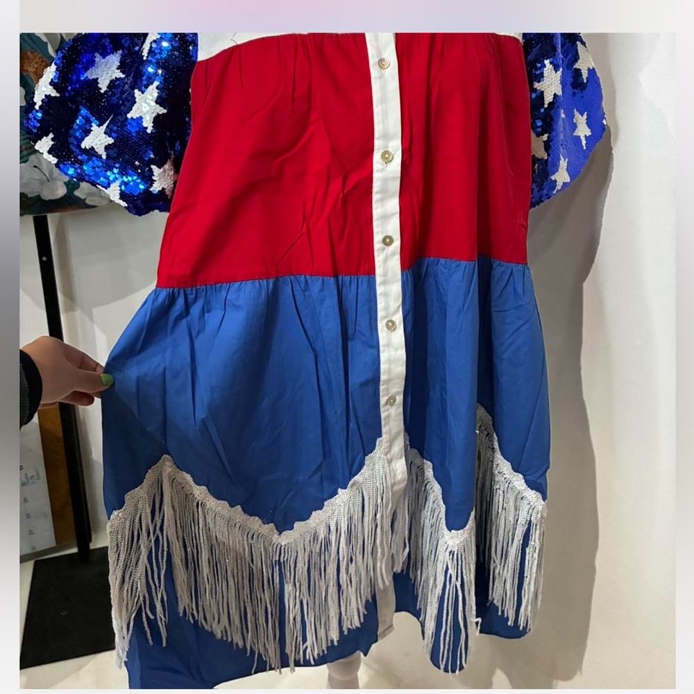 NWOT 4TH OF JULY SEQUIN DRESS - Picture 3 of 4
